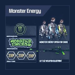 CoD BO6 Monster Energy Code*6 pcs