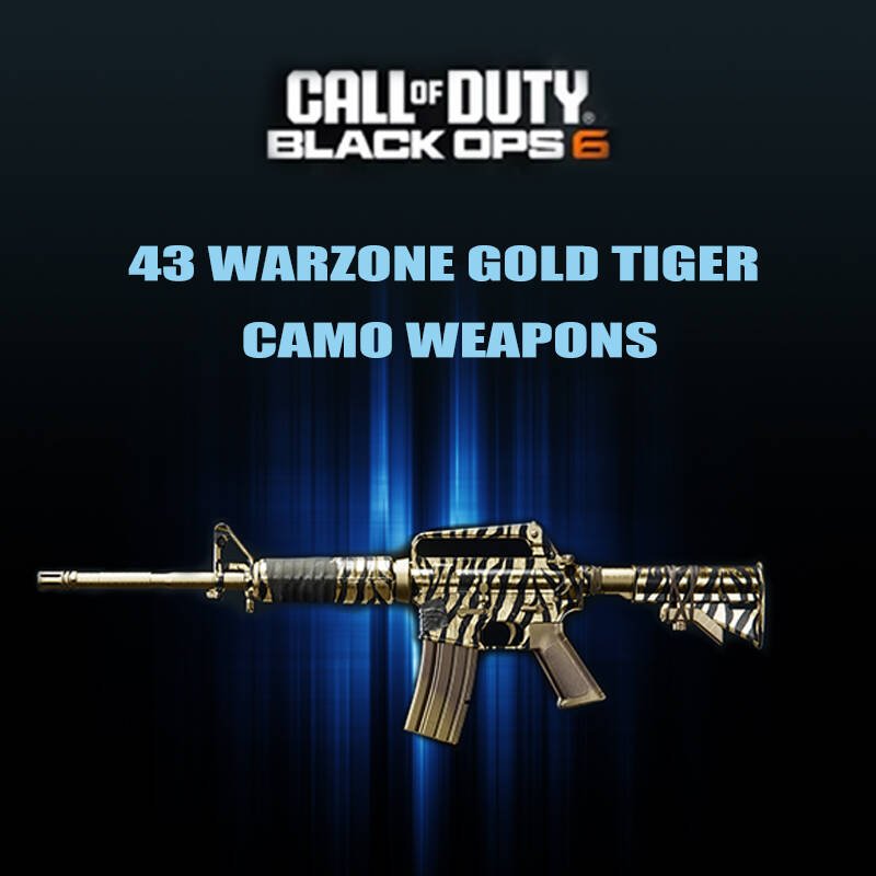 43 Warzone Gold Tiger Camo Weapons Accounts