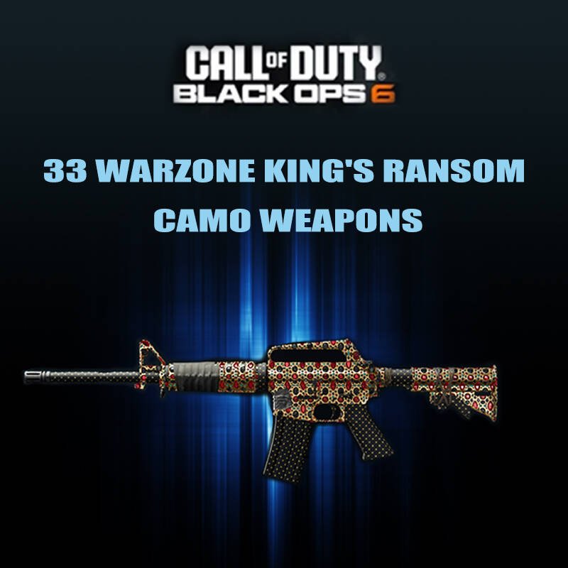 33 Warzone King's Ransom Camo Weapons Accounts