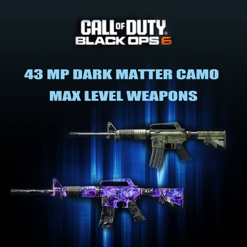 43 MP Dark Matter Camo Max Level Weapons Accounts