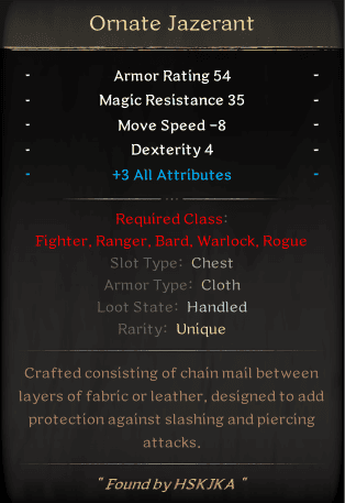 UNIQUE-ORNATE JAZERANT #6511131