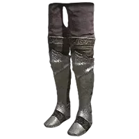 Silver Grooved Leg Armor