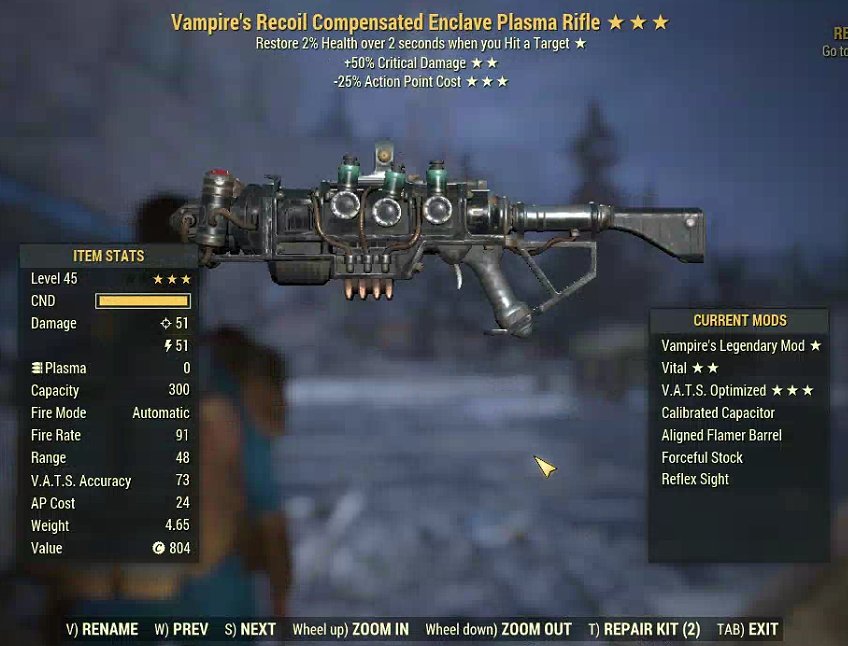 Vampire's Recoil Compensated Enclave Plasma Rifle (2024)