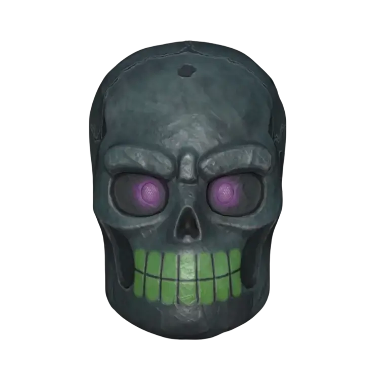 Fasnacht Glowing Bone Head Mask