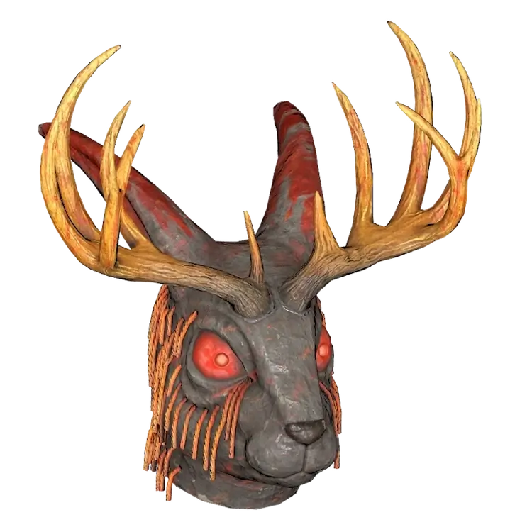 Fasnacht Glowing Jackalope Mask