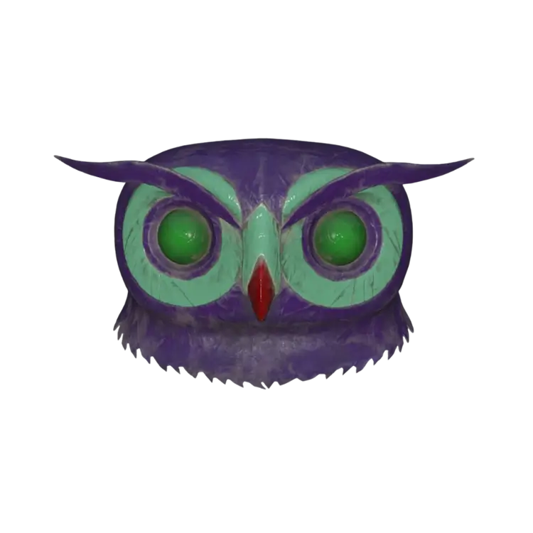 Fasnacht Glowing Owl Mask