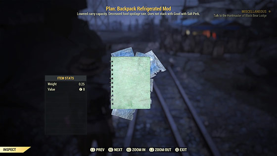 Plan: Backpack Refrigerated Mod