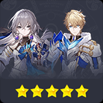 (NA FEMALE LV70) 5*Mydei, 5*Fugue, 5*Huohuo, 5*Cipher, 5*Robin, 5*Jiaoqiu, 5*Ruan Mei, 5*Jingliu, 5*Acheron, 5*Sparkle, 5*Fu Xuan, 5*Rappa