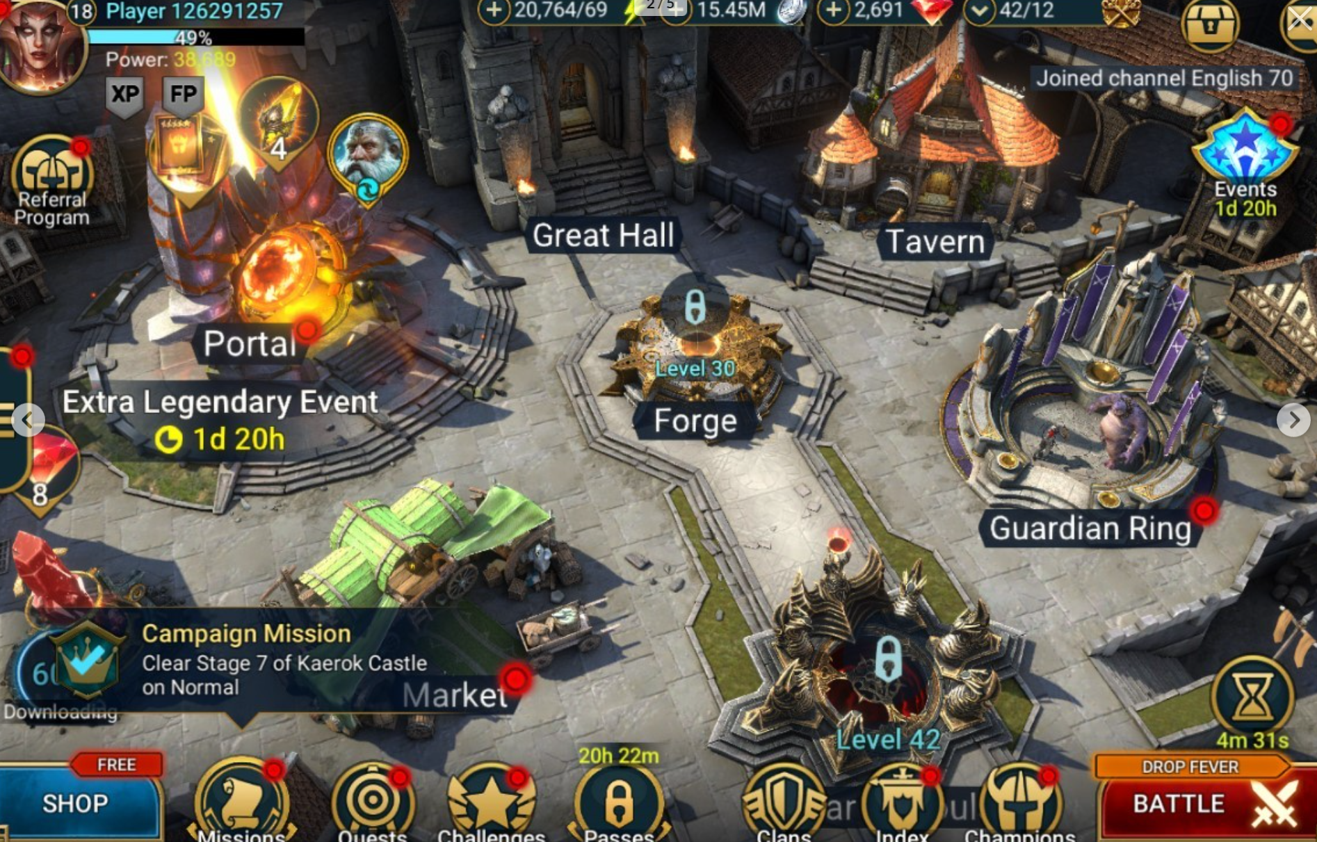 3 Primal Shards+4 Sacred+13 Void+50+ Ancient+19000+ Energy+14 Million Silver+2300+ Gems+18 lvl (IOS/Android - Plarium)
